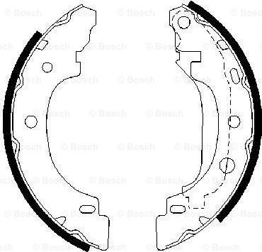 BOSCH 0 986 487 570 - Set saboti frana aaoparts.ro