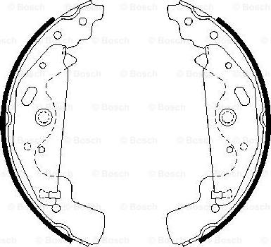 BOSCH 0 986 487 643 - Set saboti frana aaoparts.ro