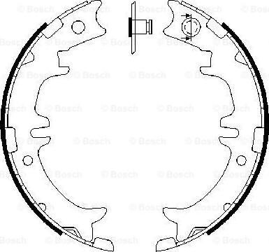 BOSCH 0 986 487 615 - Set saboti frana, frana de mana aaoparts.ro