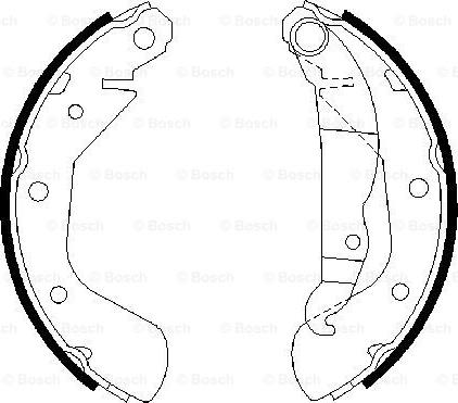 BOSCH 0 986 487 613 - Set saboti frana aaoparts.ro