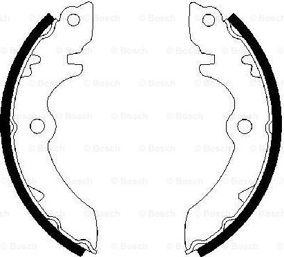 BOSCH 0 986 487 345 - Set saboti frana aaoparts.ro