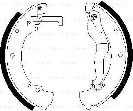 BOSCH 0 986 487 312 - Set saboti frana aaoparts.ro