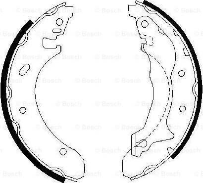BOSCH 0 986 487 330 - Set saboti frana aaoparts.ro