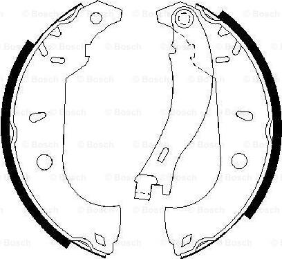 BOSCH 0 986 487 255 - Set saboti frana aaoparts.ro