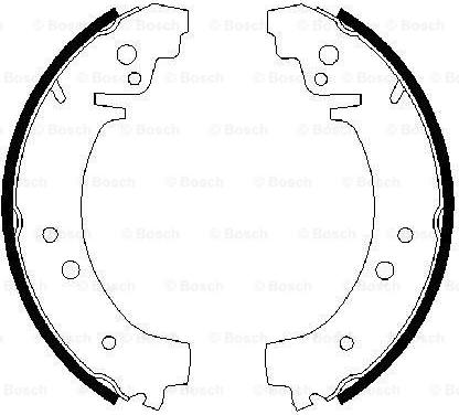 BOSCH 0 986 487 217 - Set saboti frana aaoparts.ro