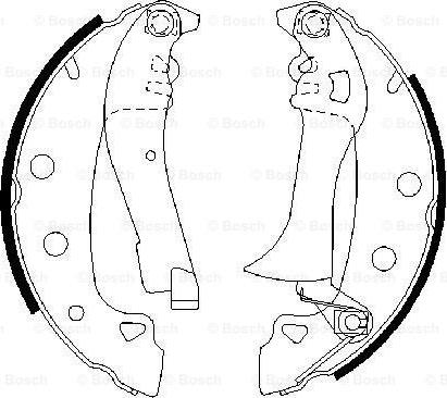 BOSCH 0 986 487 285 - Set saboti frana aaoparts.ro