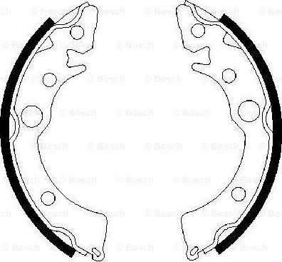 BOSCH 0 986 487 233 - Set saboti frana aaoparts.ro