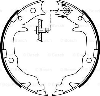 BOSCH 0 986 487 766 - Set saboti frana, frana de mana aaoparts.ro