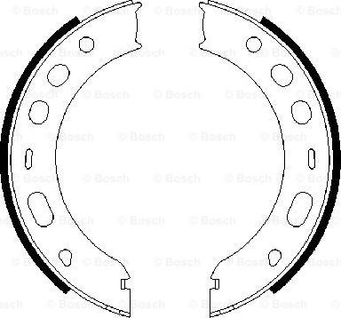 BOSCH 0 986 487 706 - Set saboti frana, frana de mana aaoparts.ro