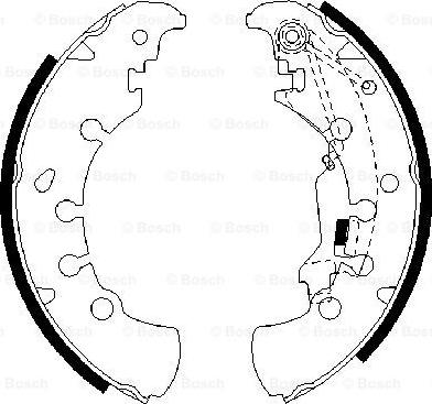 BOSCH 0 986 487 716 - Set saboti frana aaoparts.ro