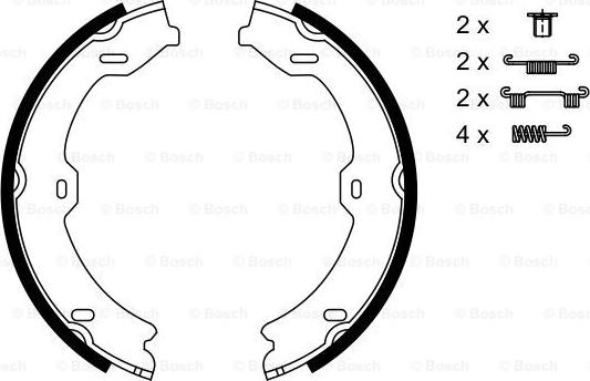 BOSCH 0 986 487 725 - Set saboti frana, frana de mana aaoparts.ro