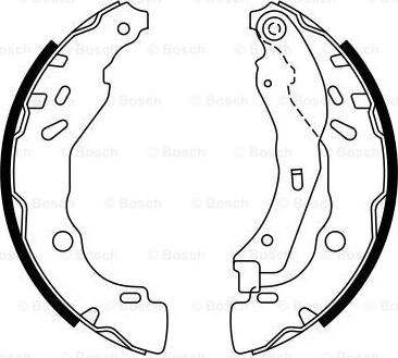 BOSCH 0 986 487 771 - Set saboti frana aaoparts.ro