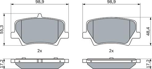 BOSCH 0 986 424 996 - Set placute frana,frana disc aaoparts.ro