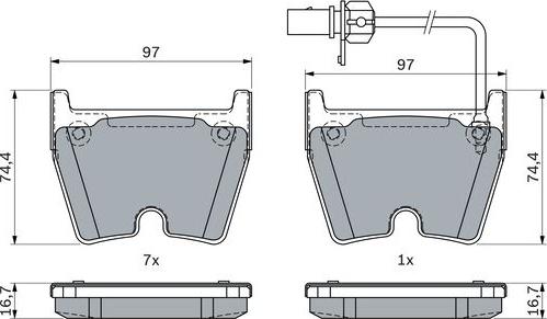 BOSCH 0 986 424 949 - Set placute frana,frana disc aaoparts.ro