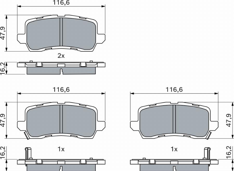 BOSCH 0 986 424 941 - Set placute frana,frana disc aaoparts.ro