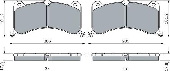 BOSCH 0 986 424 943 - Set placute frana,frana disc aaoparts.ro