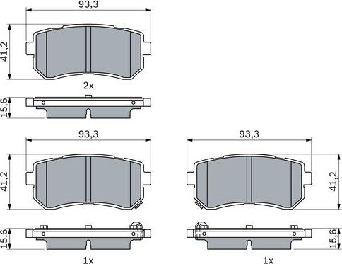 BOSCH 0 986 424 956 - Set placute frana,frana disc aaoparts.ro