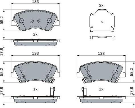 BOSCH 0 986 424 952 - Set placute frana,frana disc aaoparts.ro