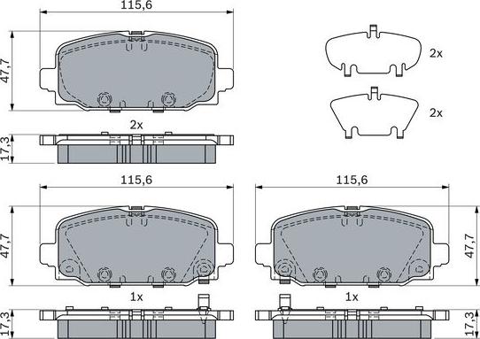 BOSCH 0 986 424 963 - Set placute frana,frana disc aaoparts.ro