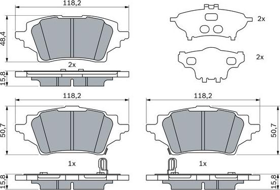 BOSCH 0 986 424 911 - Set placute frana,frana disc aaoparts.ro