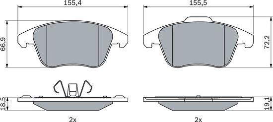 BOSCH 0 986 424 986 - Set placute frana,frana disc aaoparts.ro