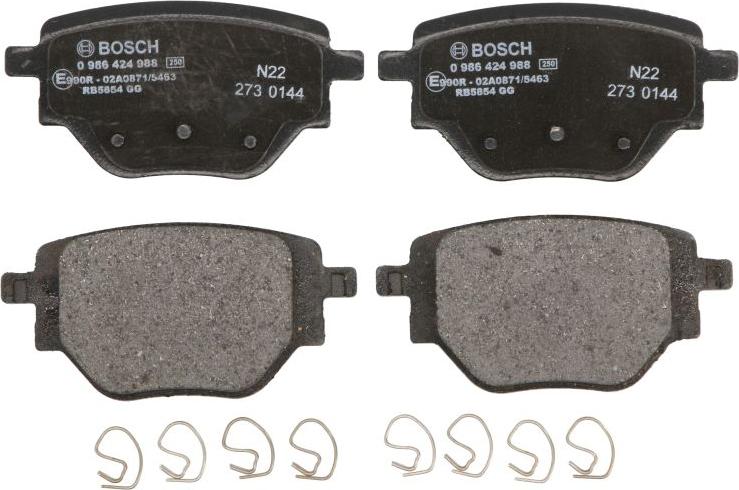 BOSCH 0 986 424 988 - Set placute frana,frana disc aaoparts.ro