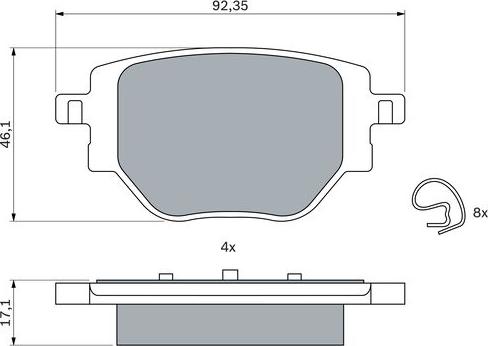 BOSCH 0 986 424 988 - Set placute frana,frana disc aaoparts.ro