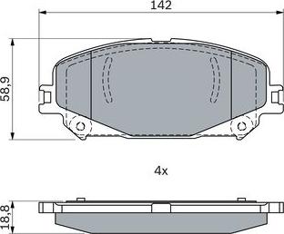 BOSCH 0 986 424 939 - Set placute frana,frana disc aaoparts.ro