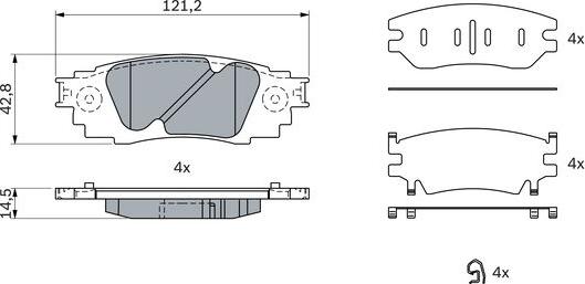 BOSCH 0 986 424 927 - Set placute frana,frana disc aaoparts.ro