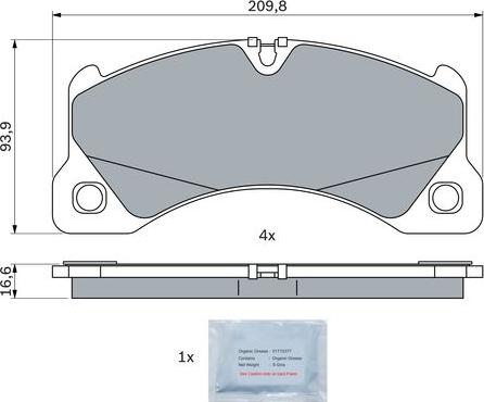 BOSCH 0 986 424 970 - Set placute frana,frana disc aaoparts.ro