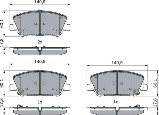 BOSCH 0 986 424 491 - Set placute frana,frana disc aaoparts.ro