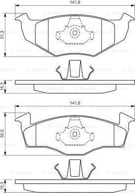 BOSCH 0 986 424 449 - Set placute frana,frana disc aaoparts.ro