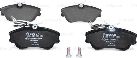 BOSCH 0 986 424 451 - Set placute frana,frana disc aaoparts.ro