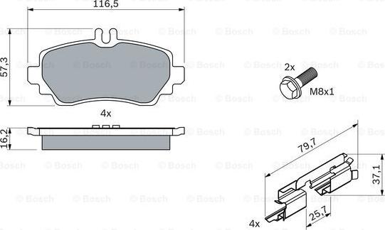 BOSCH 0 986 424 469 - Set placute frana,frana disc aaoparts.ro