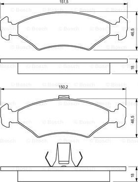 BOSCH 0 986 424 462 - Set placute frana,frana disc aaoparts.ro