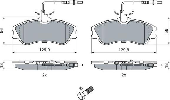 BOSCH 0 986 424 414 - Set placute frana,frana disc aaoparts.ro