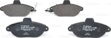 BOSCH 0 986 424 415 - Set placute frana,frana disc aaoparts.ro