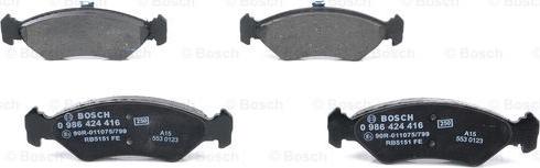 BOSCH 0 986 424 416 - Set placute frana,frana disc aaoparts.ro