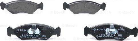 BOSCH 0 986 424 416 - Set placute frana,frana disc aaoparts.ro