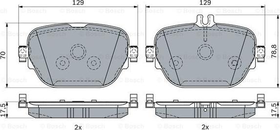 BOSCH 0 986 424 439 - Set placute frana,frana disc aaoparts.ro