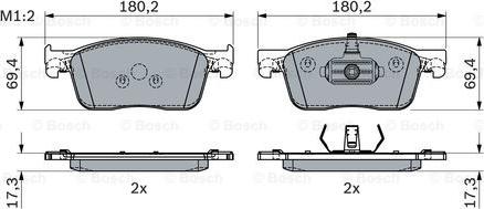 BOSCH 0 986 424 436 - Set placute frana,frana disc aaoparts.ro