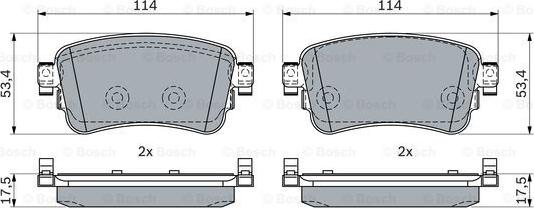 BOSCH 0 986 424 437 - Set placute frana,frana disc aaoparts.ro