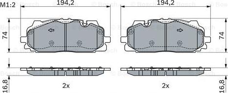 BOSCH 0 986 424 429 - Set placute frana,frana disc aaoparts.ro