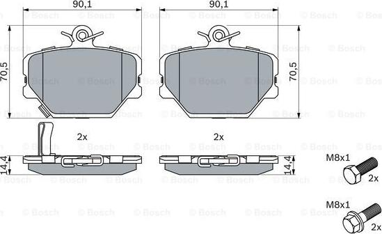 BOSCH 0 986 424 471 - Set placute frana,frana disc aaoparts.ro