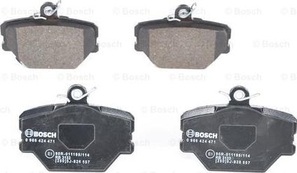 BOSCH 0 986 424 471 - Set placute frana,frana disc aaoparts.ro