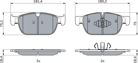 BOSCH 0 986 424 599 - Set placute frana,frana disc aaoparts.ro