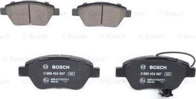 BOSCH 0 986 424 597 - Set placute frana,frana disc aaoparts.ro