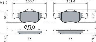 BOSCH 0 986 424 558 - Set placute frana,frana disc aaoparts.ro