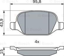 BOSCH 0 986 424 553 - Set placute frana,frana disc aaoparts.ro