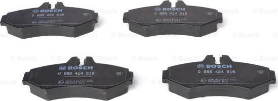 BOSCH 0 986 424 516 - Set placute frana,frana disc aaoparts.ro